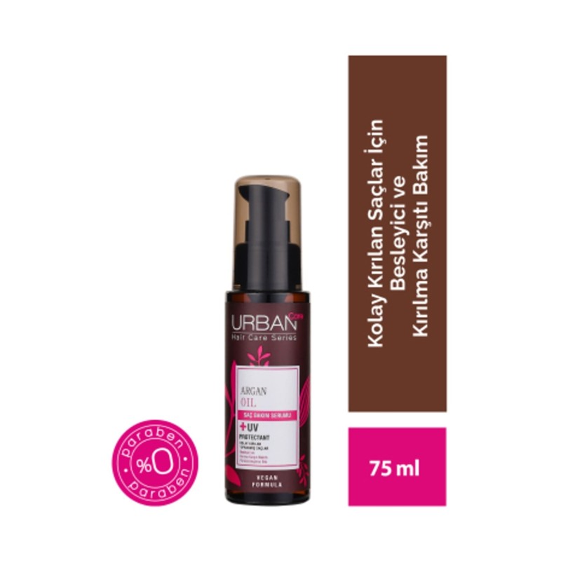 URBAN CARE ARGAN YAĞI KOLAY KIRILAN YIPRANMIŞ SAÇLARA ÖZEL SAÇ BAKIM SERUMU-VEGAN-75 ML